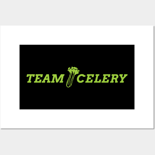 Team Celery Vegan Vegetarian Juice Fan Gift Wall Art by atomguy